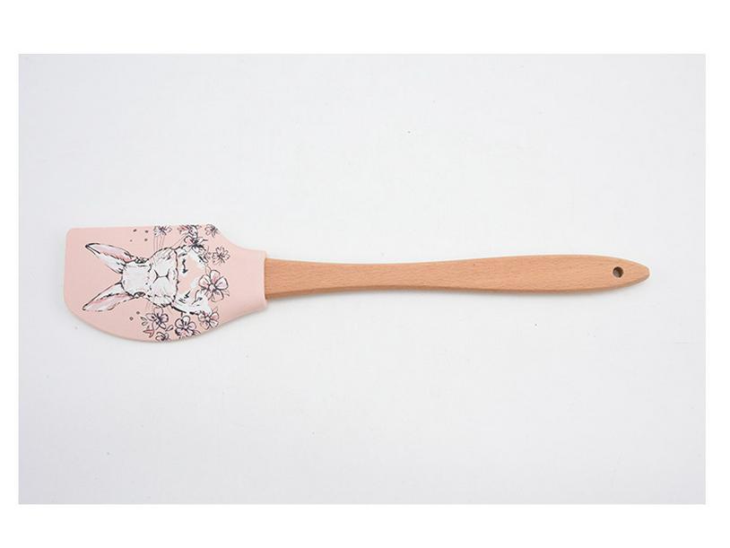 

Силиконовый скребок для крема с ручкой из бука - инновационный инструмент для тортов и десертов A-type