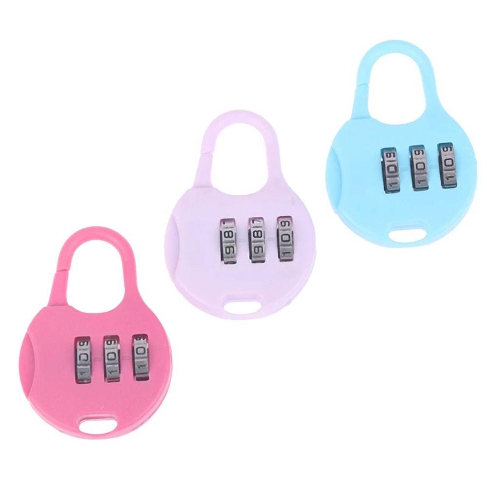 Plastic Password Combination Lock Backpack Padlock Digit Locks Anti-theft Padlock Drawer