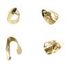4Pcs Guitar Finger Pick Stainless Steel Glossy Appearance Metal Thumb Pick Guitar Accessories Gold