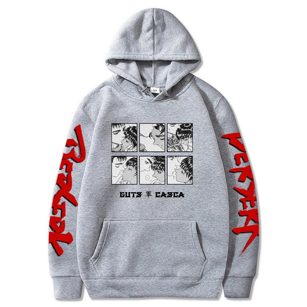 

Japanese Anime Berserk Harajuku Hoodies Long Sleeve Manga Men s Fleece Hoodies S