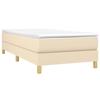 Exclusive House - Slatted Bed Base with Cream Mattress 80x200 Cm Fabric