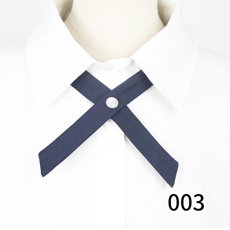 Japanese Academy Style Thin Cross-over Small Bow Tie for School Uniforms