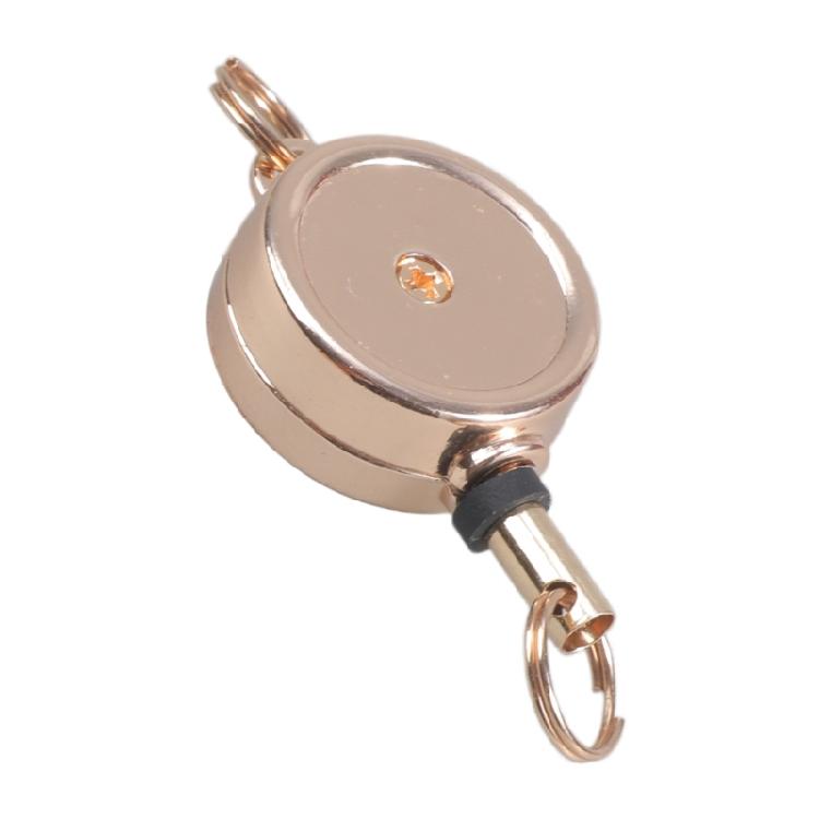 Metal Casing Retractable for Key Ring Zinc Alloy Carabiner Keychain for Handbag