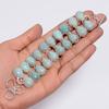 Splendid Top Grade Qualite 100% Natural Amazonite Pear Shape Ethnic Style Handmade Jewelry 925 Steling Silver Plated Bracelet 5-8" WSJ-4712