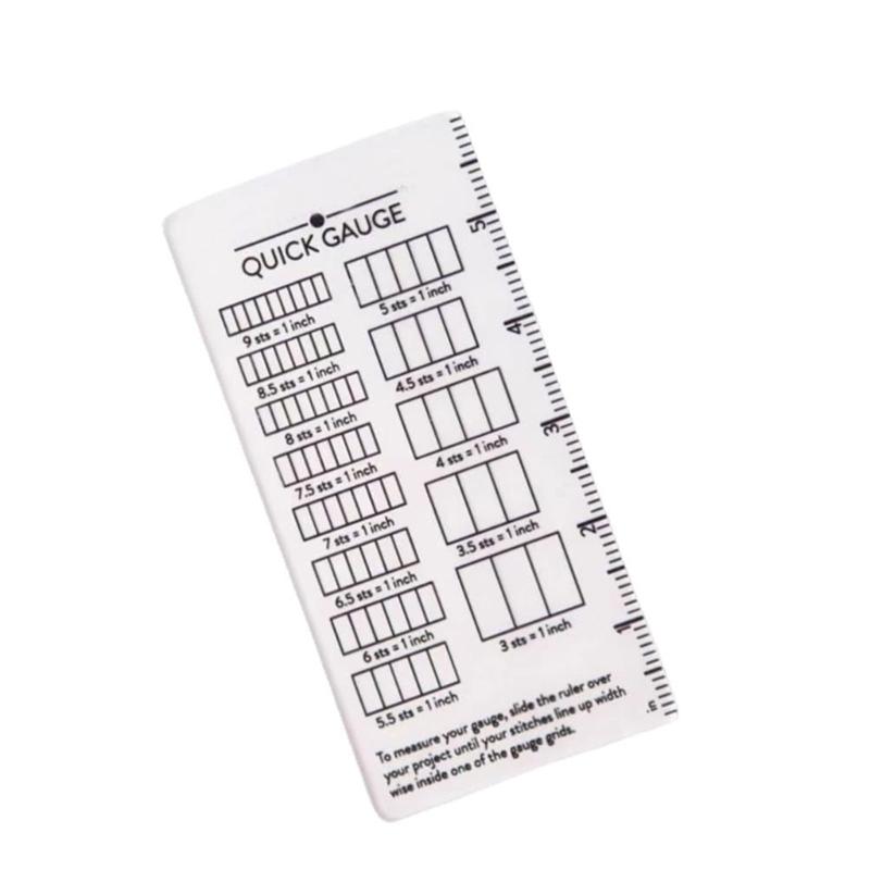 Instants Knitting Gauge Ruler Plastic Stitching and Row Counter for Crochet and Crafting Measurements