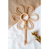 Country Style Flower Rattan Wall Hooks - Handmade Natural Hangers Decorative Home Accessories for Rustic Household Wall Storage