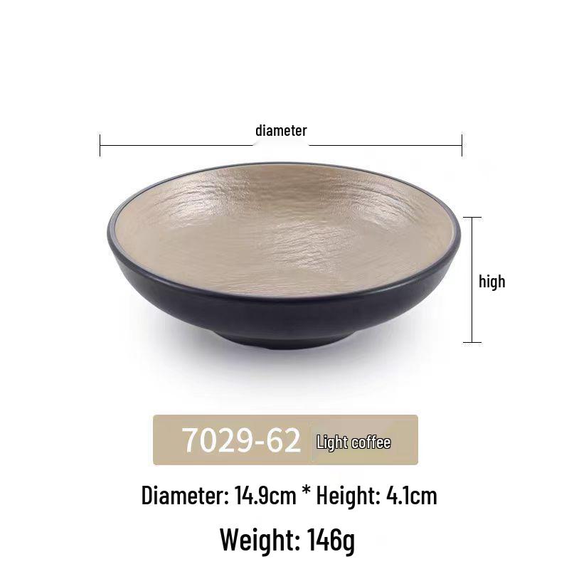 Melamine Japanese Conical Hat Bowl - Large Plastic Soup, Rice, and Noodle Bowl