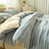Winter Cut Milk Velvet 4-Piece Set Thickened Warm Coral Velvet Bedspread Quilt Cover Solid Flannel Bedding