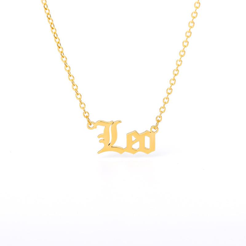 Collana con Ciondolo Zodiacale in Acciaio Inossidabile Dodici Costellazioni