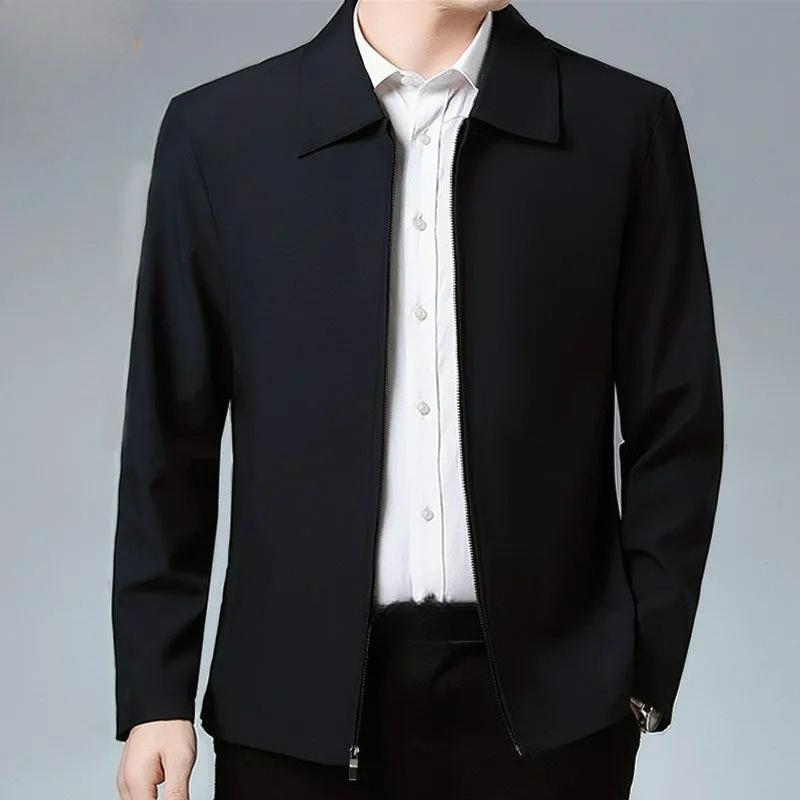 Men's Jackets, Men's Spring and Autumn Lapel Jackets, Men's Dad Wear Tops, Men's Casual Jackets