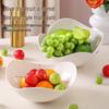 Cream Style Plastic Fruit & Snack Plate Set, 5-Piece