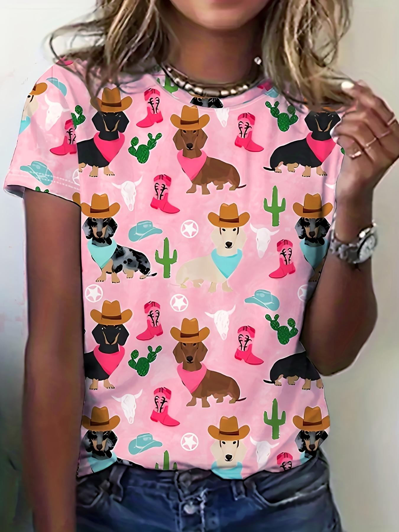 Women s printed T-shirts, casual T-shirts S