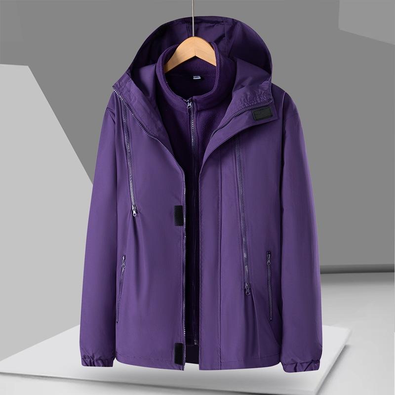 Three-in-one Outdoor Hooded Jacket Jacket for Men In Autumn and Winter, Two-piece Windproof and Warm Men's Clothing