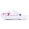 Crocs Classic clog SDS Cat Head EVA Hand-Drawn Series Cute Sweet Hole Shoes Cartoon Home Casual Beach Hole Sandals Unisex White