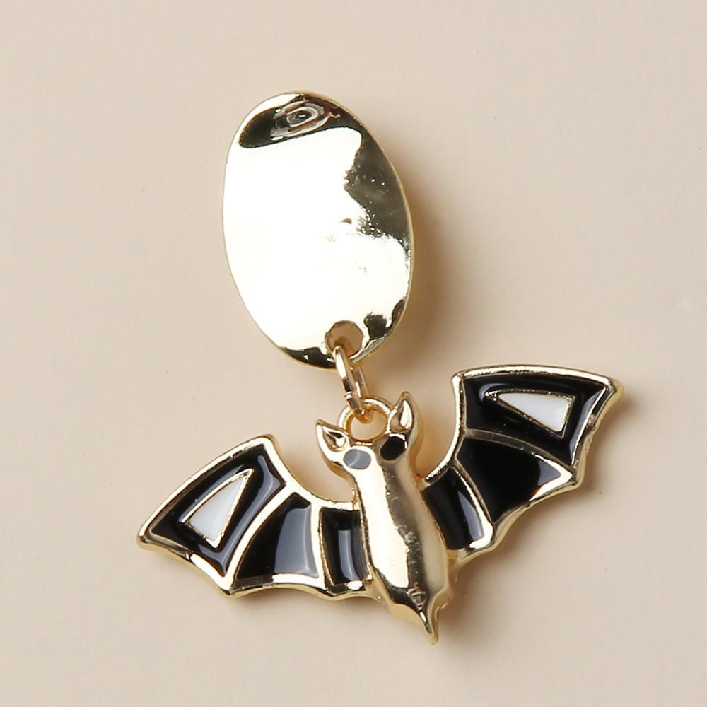 Halloween Bat Earrings With Alloy Material For Women Fashion Jewelry Gift