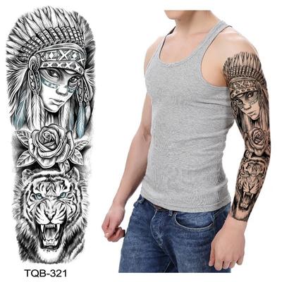 Emmy Full Arm Big Flower Arm Big Pattern Tattoo Sticker Set Water Transfer Disposable Tattoo