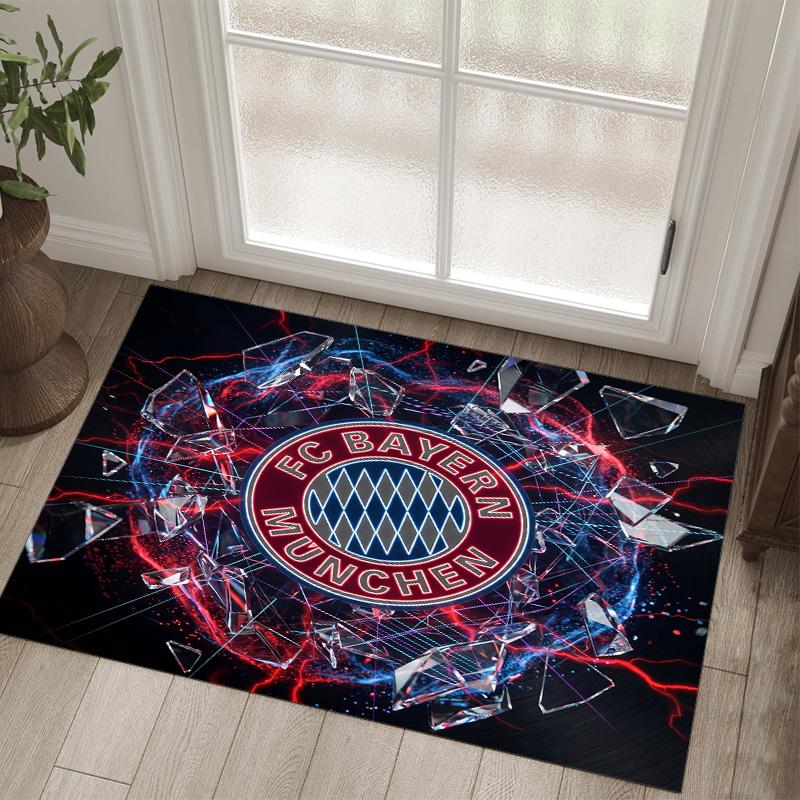Bayern Munich Design Crystal Velvet Carpet Cozy Non?Slip Printed Rug For Bedroom Living Room Entrance