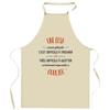 Kitchen Apron - An Elsa Also Awesome - Breton Print - Sturdy Washable Cotton 40°C - Print Made In France
