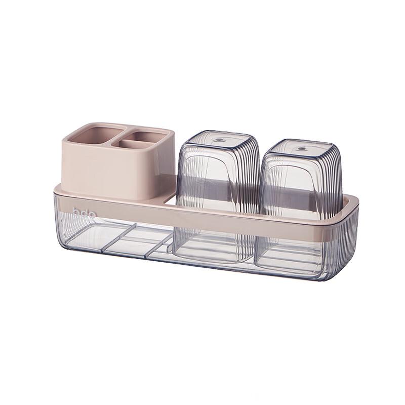 Transparent Desktop Toothbrush Holder and Cup Set