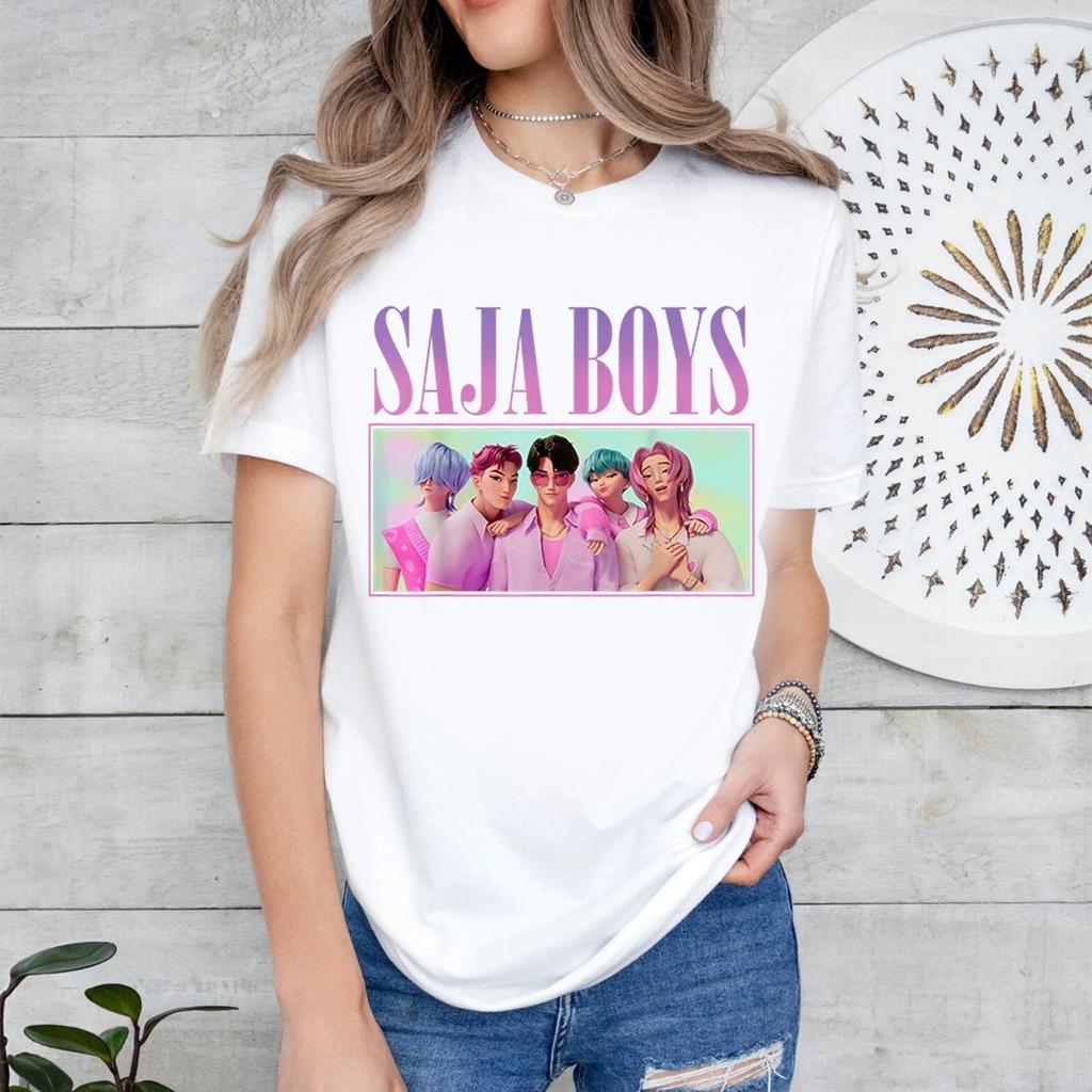 Kpop Dämonenjäger Shirt Saja Jungs Gruppe S T-Shirt Für Herren Damen High-End Luxus Ist Für Beide Geschlechter Top