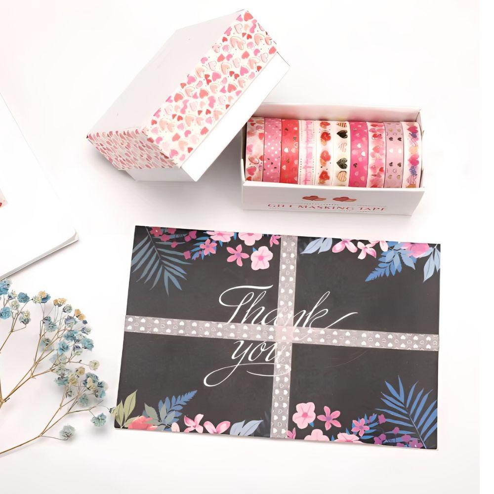 8 Stück LOVE Papierklebeband Bunt DIY Tagebuch Album Journal Festival Geschenk Für Sie/Ihn Verpackungsdekoration Schulbürobedarf YMY