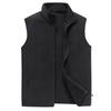 Men's Autumn & Winter Double-Sided Fleece Vest - Stand-Up Collar, Thickened, Warm, Sporty & Casual Style.