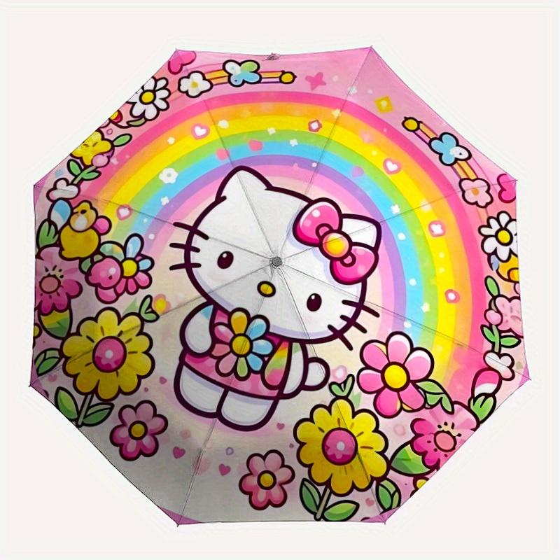 

1pc Hello Kitty Automatic Umbrella 8-Bone Design Compact Gear for Outdoor Travel, Perfect Gift for Friends yy250821062
