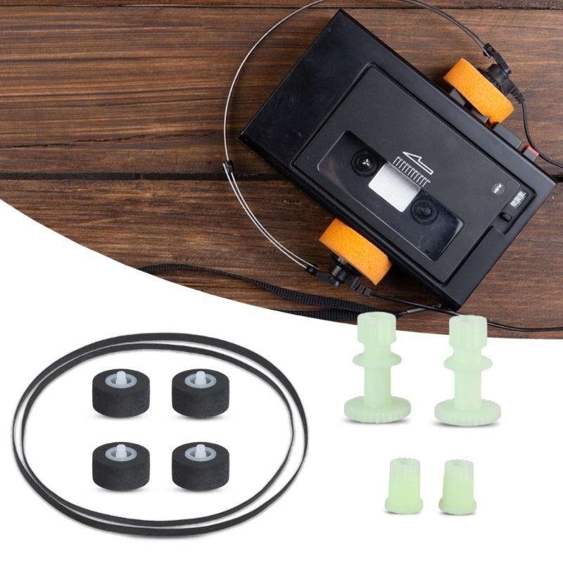 Black Rubber Bearing Roller Replacement Gear Set for CH404X 510X Cassettes Deck Reel Opening Gear Card Slot User Friendly