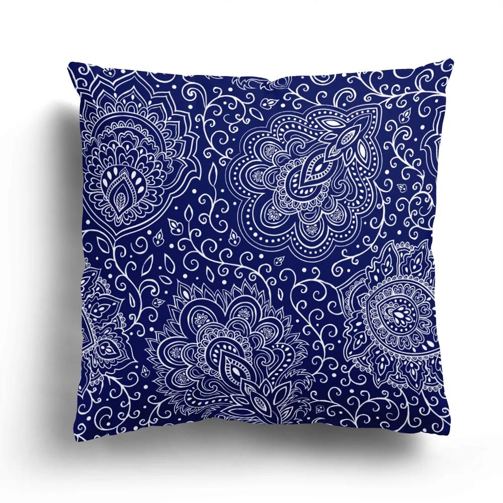 Retro Ethnic Totem Plush Pillowcase Home Sofa Cushion Cover Cartoon Pattern