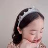 [YNOBUN] Cute Princess Birthday Crown Hairband, Sparkly Kids Party Photo Shoot Accessory (Silver)