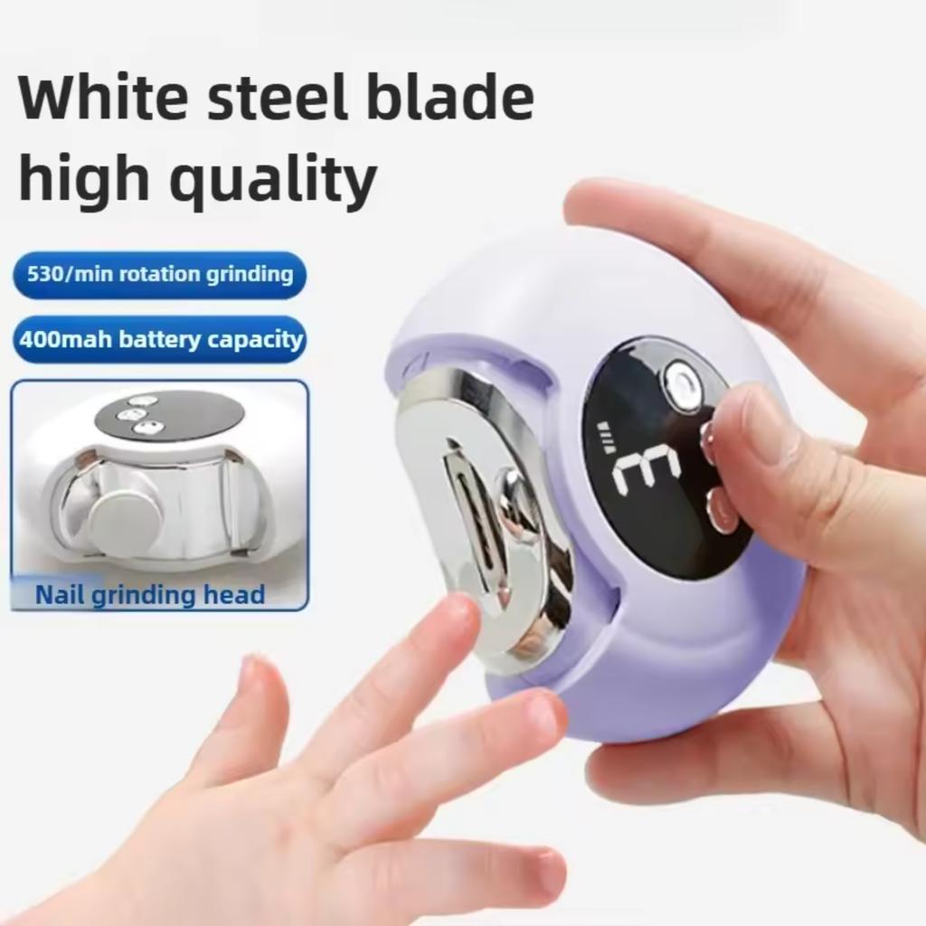 Two-In-One Electric Nail Clippers and File,Three-Speed Adjustable, Built-In Head,Nail Care Device |USB Rechargeable Manicure Tool
