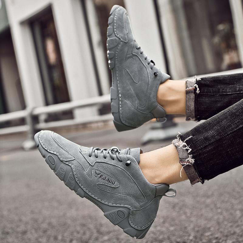 38-46 Herren Rutschfest Abriebfest Mode Lässige Lederschuhe Low Top Lederschuhe Outdoor Herren Winterstiefel