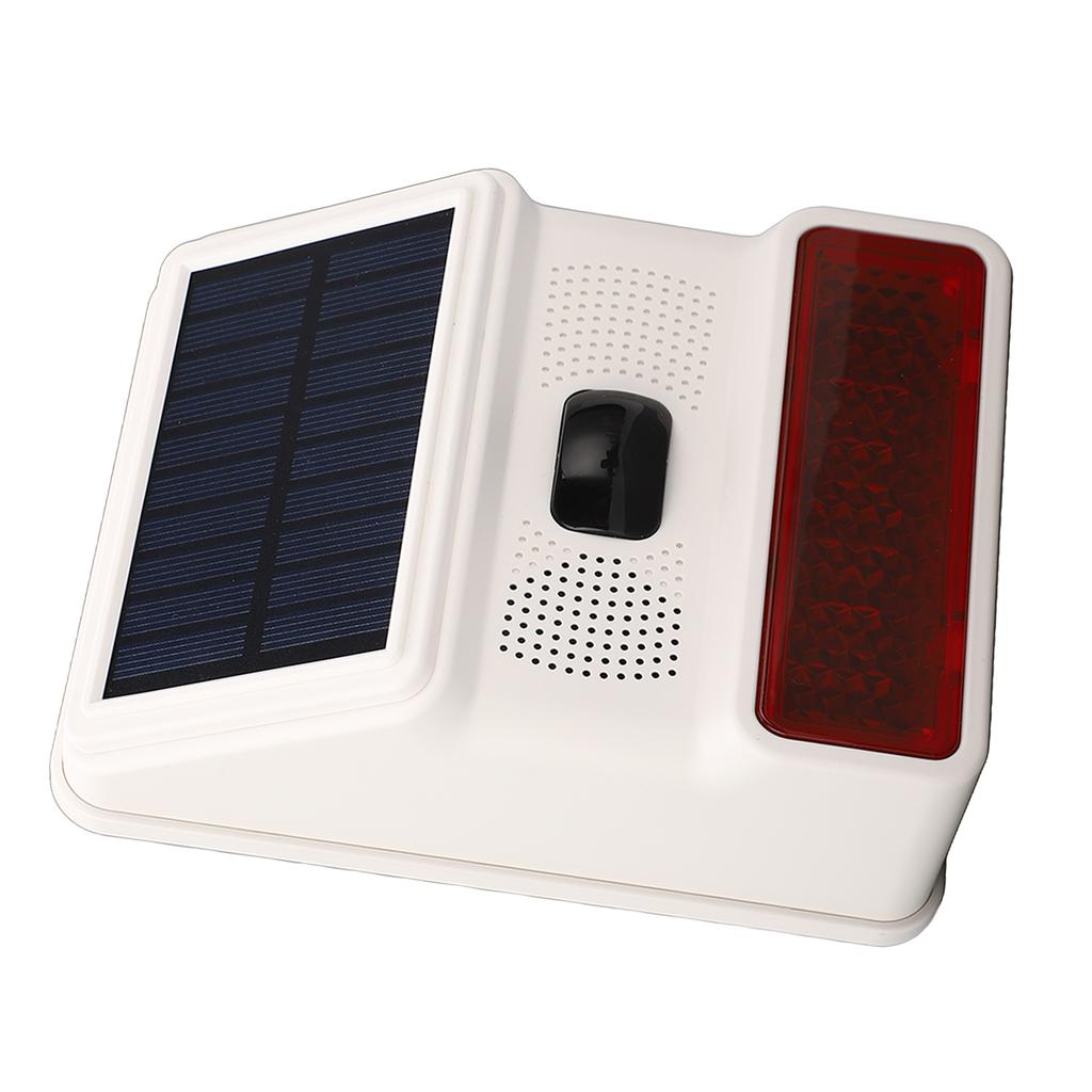 Solar Alarm Wireless DC 5V 433MHz 100dB Infrared Sensor IP65 Waterproof Sound Light Alarm