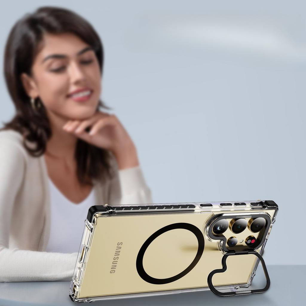 Suitable for Samsung S25 Ultra Rainbow One High Magnetic Surrounding Phone Case A06 Lens Stand Anti Fall Protection Case