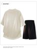 Men's Retro Short-Sleeve T-Shirt and Sports Shorts Set