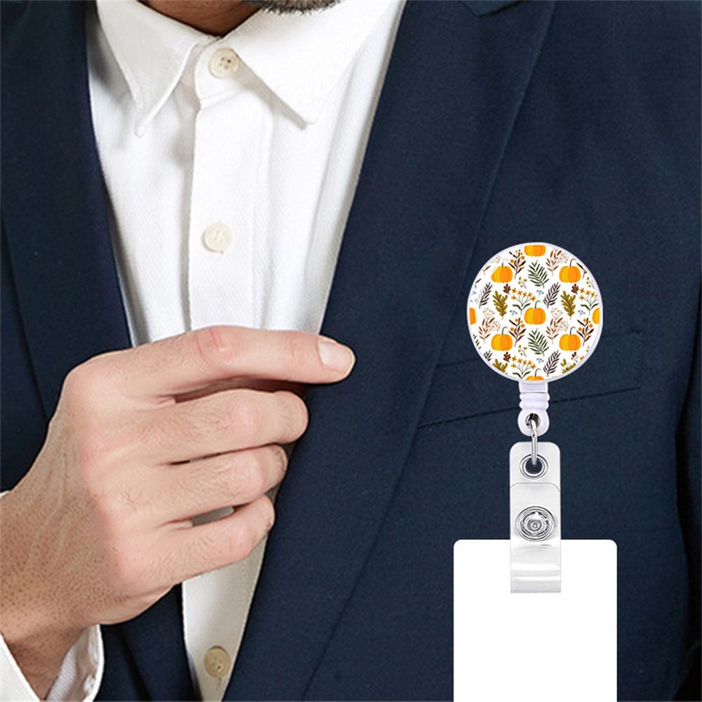 Flower Succulents Retractable Badge Reel Lanyards Id Name Card Badge Holder Nurse Student Employee Card Alligator Clip Supplies