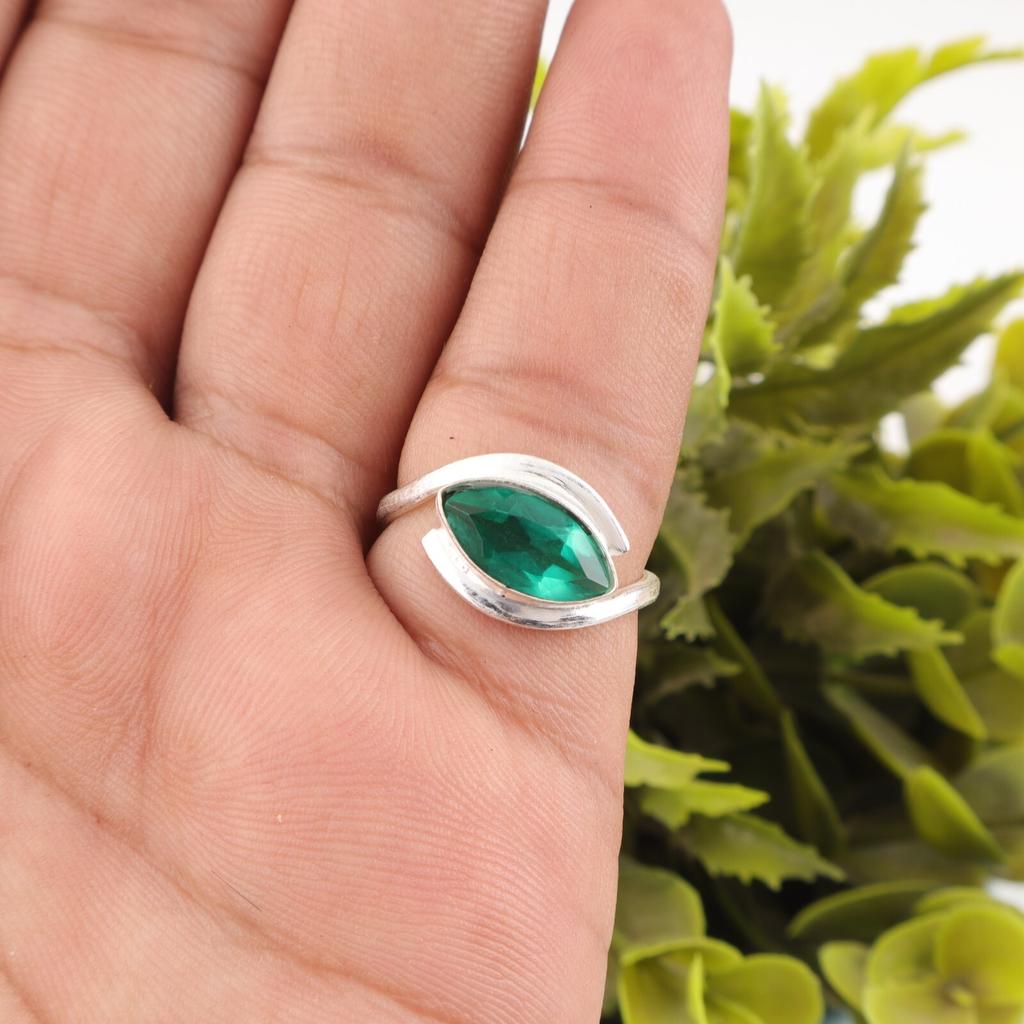 Chrome Diopside Gemstone 925 Sterling Silver Jewelry Handmade Ring Gift For Her RR-60-14