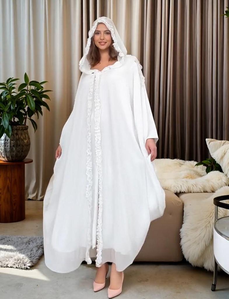 Dubai Hooded Dress: European & American Style, Turkish Cardigan, Loose Long Robe for Women