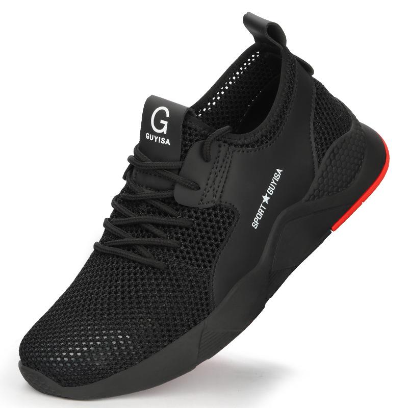 Summer Safety Shoes Mesh Work Shoes Lightweight Safety Sneaker For Men Breathable Protective Work Sneakers Steel Toe Shoes Man