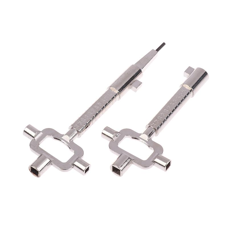 Outils Multifonctions, Clés de Bâtiment et Clés de Serrurier pour Cylindres de Serrure, Outils de Mesure pour Cylindre de Serrure Clé de Construction 6 en 1