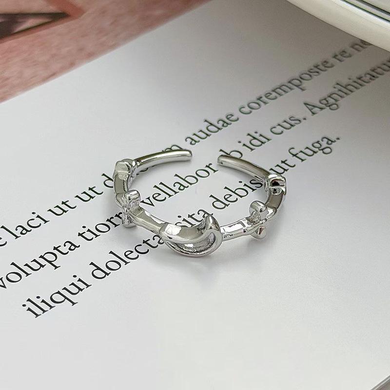 Ballettmädchen Schlichter Schlichter Ring Geometrischer Öffnungsring Modischer Persönlichkeits-Schlichter Kalter Stapelbarer Wind Zeigefingerring