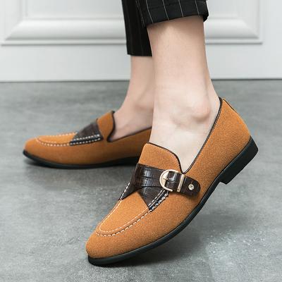 Herren Streetstyle Mönchs-Loafer Schuhe Hochzeitspartyschuhe Lässig Formal Business Wildleder Kleiderschuhe Abschlussballschuhe Große Größe