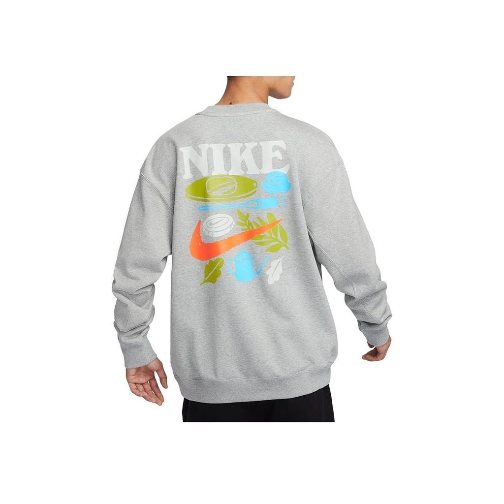 Nike Casual Sport Crew Neck Pullover Sweatshirt Men Tops Grey HF1111-063