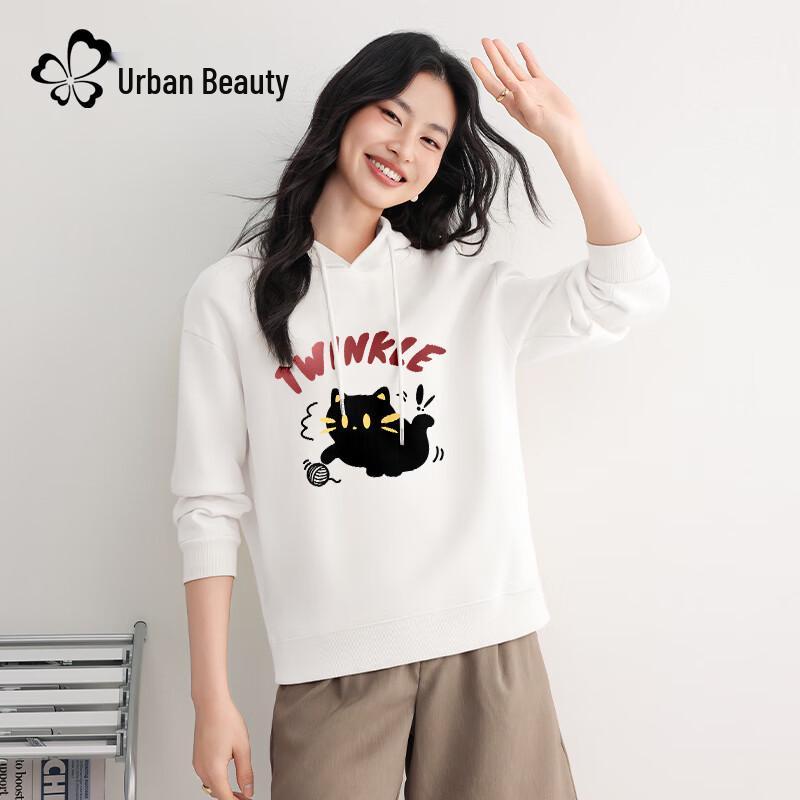 

Women s Oversized Hooded Cat Graphic Sweatshirt M
