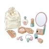 Simulation Wooden Educational Kids Children Cleaning Games Makeup Set Pretend Play Hairdressing Tools Toys for Children Girls