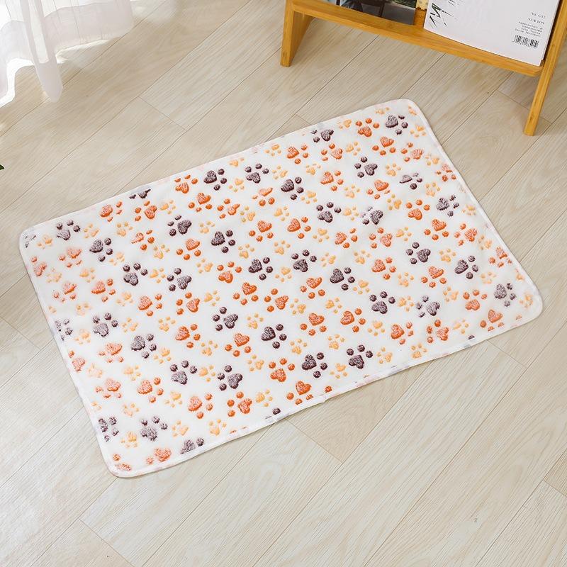Cartoon Niedliches Pfotenmuster Hund Schlafdecke Super Weiche Plüsch Haustierdecke Warme Kuscheldecke für Hunde Katzen Welpen Decken für Couch Sofa Bett