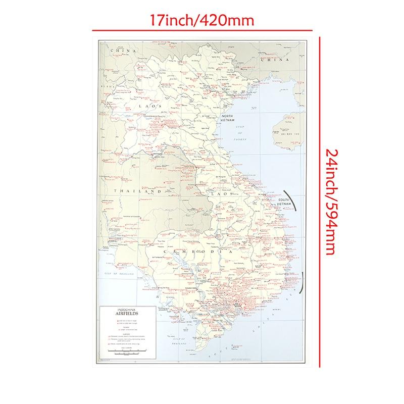 

Home Decor The Vietnam Map Wall Art Poster Decoration Shcool Suppiles Geography Education Tools Tourism Tools 420*594mm / English Version