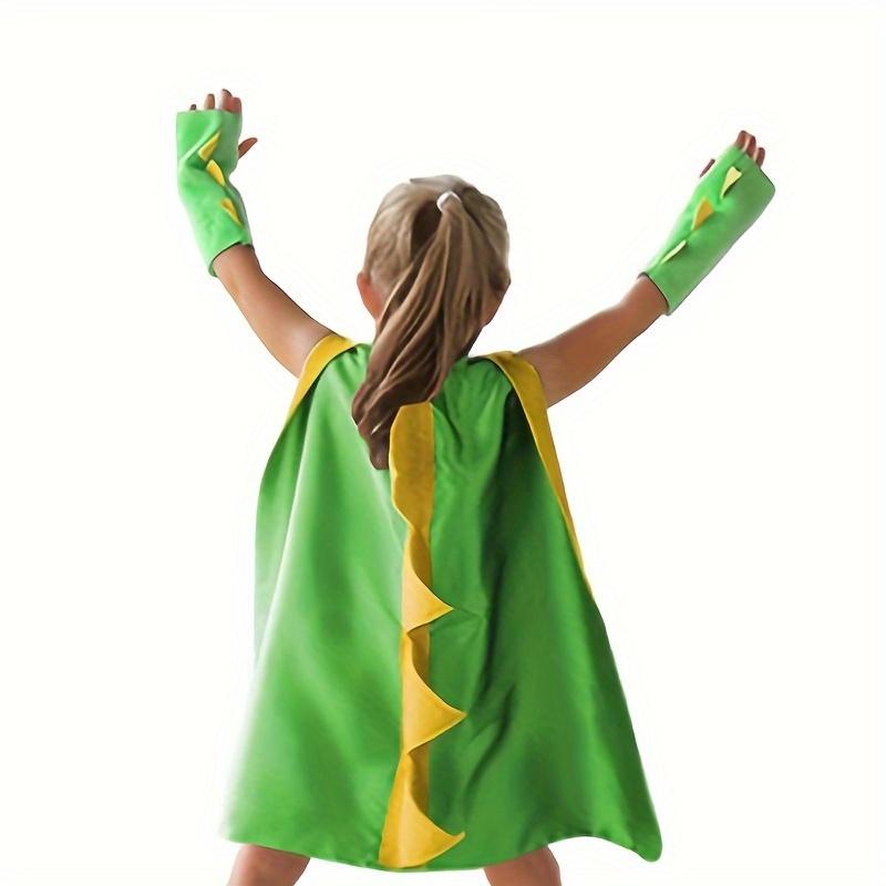 1 Stück Dinosaurier-Umhang für Kinder, Umhang, Dinosaurier-Umhang und Handgelenkschutz, Set mit Make-up-Kostüm-Requisiten, Halloween-Kostüm, Performance-Kostüme, Urlaubs-Performance-Kostüme
