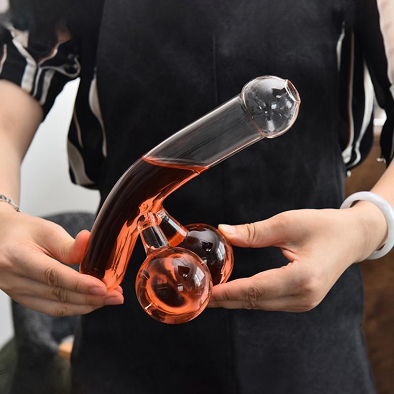 Párty pro muže s alkoholem Dárek k narozeninám Karafa na whisky Skleněná karafa Unikátní legrační karafa s vysokým borosilikátovým sklem