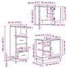 Bathroom Furniture Set 3 pcs Reclaimed Wood 65 x 33 x 60 cm